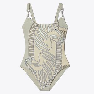 TORY Burch Print One Piece Swimsuit Size XS